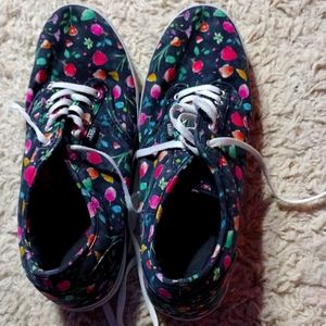 Vans,size 9,Flower print